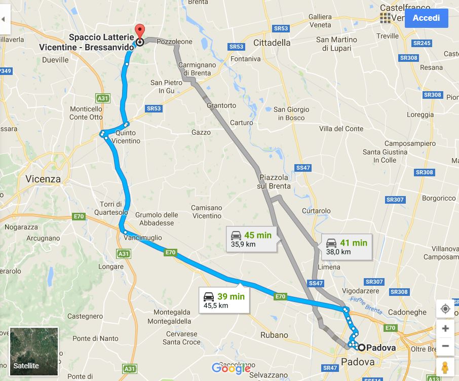 Percorso Latterie v.ne