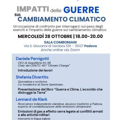 ABV: Nell'ambito dei dialoghi sul clima si svolgerà il convegno 